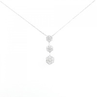 PT フラワー ダイヤモンド ネックレス 1.00CT