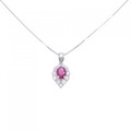 K18WG ルビー ネックレス 1.03CT