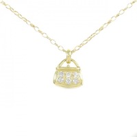 K18YG バッグ ダイヤモンド ネックレス 0.20CT