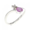 K18WG サファイヤ リング 0.24CT 拡散処理未検査
