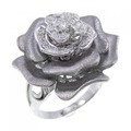 K18WG ローズ ダイヤモンド リング 0.21CT