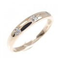 K18PG フラワー ダイヤモンド リング 0.06CT