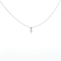 K10YG クロス ダイヤモンド ネックレス 0.033CT