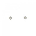 K14WG ソリティア ダイヤモンド ピアス 0.2CT
