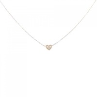 K18YG ハート ダイヤモンド ネックレス 0.03CT
