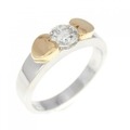 PT/K18YG ダイヤモンド リング 0.34CT