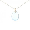 K18YG ブルートパーズ ネックレス 12.00CT