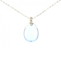 K18YG ブルートパーズ ネックレス 12.00CT