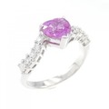 750WG ハート サファイヤ リング 1.613CT 拡散処理未検査