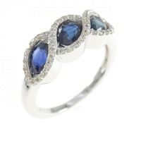 K18WG サファイヤ リング