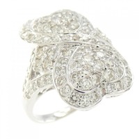 K18WG パヴェ ダイヤモンド リング 1.97CT