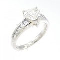 PT ハート ダイヤモンド リング 1.00CT