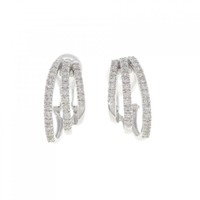 K18WG ダイヤモンド ピアス/イヤリング 0.8CT