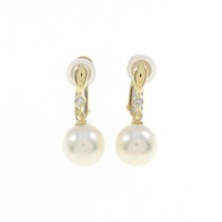 K18YG アコヤパール イヤリング 7.5mm