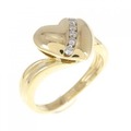 K18YG ハート ダイヤモンド リング 0.10CT