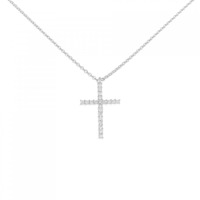 ポンテヴェキオ クロス ダイヤモンド ネックレス 0.18CT