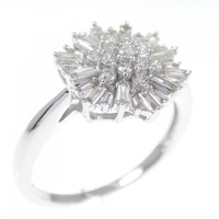 K18WG フラワー ダイヤモンド リング 0.43CT