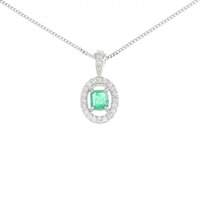 PT エメラルド ネックレス 0.32CT