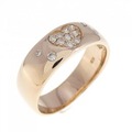 K18PG ハート ダイヤモンド リング 0.15CT
