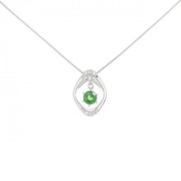 K18WG ガーネット ネックレス 0.26CT