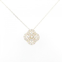 【リメイク】K18YG フラワー ダイヤモンド ネックレス 0.50CT