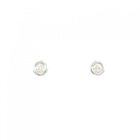 K18WG ダイヤモンド ピアス 0.07CT