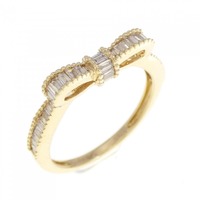 K18YG リボン ダイヤモンド リング 0.30CT