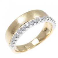 K18YG/PT ダイヤモンド リング 0.22CT