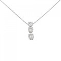 PT スリーストーン ダイヤモンド ネックレス 1.204CT