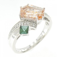 K18WG サンストーン リング 1.84CT