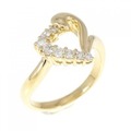 K18YG ハート ダイヤモンド リング 0.21CT