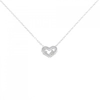 K18WG ハート ダイヤモンド ネックレス 0.05CT