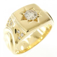 K18YG 印台 ダイヤモンド リング 0.503CT