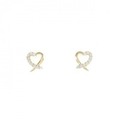 【リメイク】K18YG ハート ダイヤモンド ピアス 0.10CT