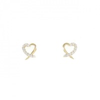 【リメイク】K18YG ハート ダイヤモンド ピアス 0.10CT