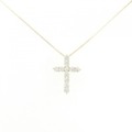 K18YG クロス ダイヤモンド ネックレス 0.51CT