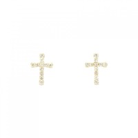 アガット クロス ダイヤモンド ピアス 0.10CT