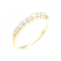 K18YG ハーフエタニティ ダイヤモンド リング 0.30CT
