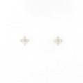 【リメイク】K18YG フラワー ダイヤモンド ピアス 0.30CT