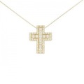K18YG 2WAY クロス ダイヤモンド ネックレス 0.21CT