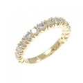 K18YG ハーフエタニティ ダイヤモンド ピンキー リング 0.50CT