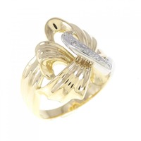K18YG/PT ダイヤモンド リング 0.02CT