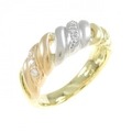 K18YG/PT/K18PG ダイヤモンド リング 0.07CT