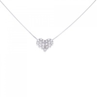 K18WG パヴェ ハート ダイヤモンド ネックレス 1.00CT