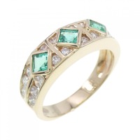 K18YG エメラルド リング 0.48CT