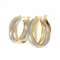 K18スリーカラー ピアス