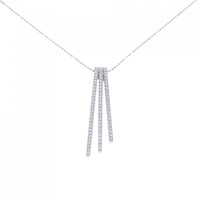 750WG/K18WG ダイヤモンド ネックレス 0.49CT