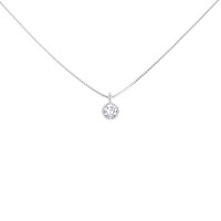 K18WG ダイヤモンド ネックレス 0.10CT