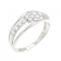 【リメイク】PT フラワー ダイヤモンド リング 0.30CT