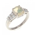 K18WG オパール リング 0.82CT